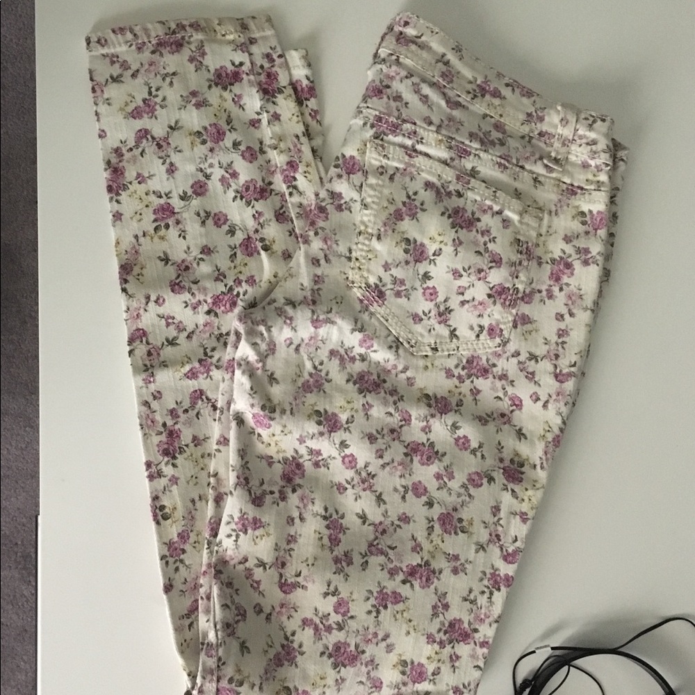 Floral jeans